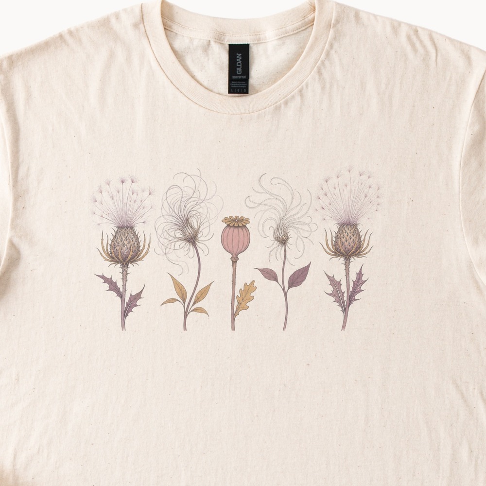 Five Botanical Specimens in a Row Tee